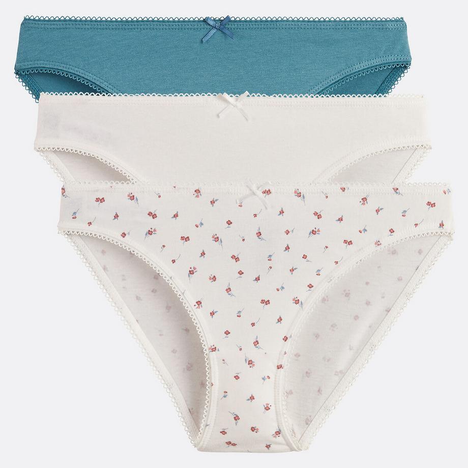 Lot de 3 slips en coton stretch