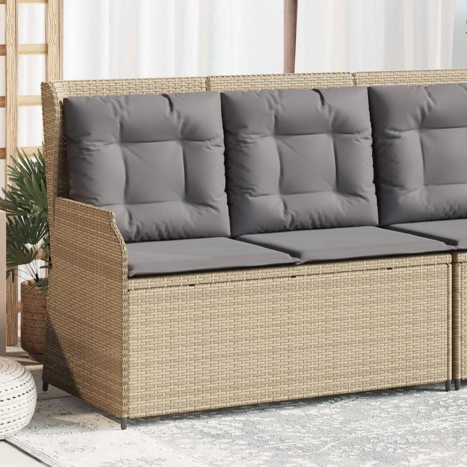 VidaXL Banc de jardin inclinable rotin synthétique  