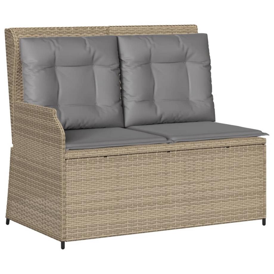 Banc de jardin inclinable rotin synthétique