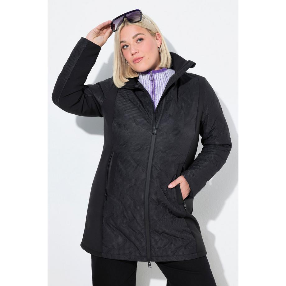 Ulla Popken HYPRAR Laserstepp-Jacke Softshell-Einsätze Kapuze  