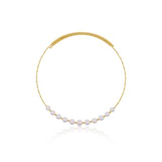 MUAU Schmuck  Collier Gelbgold 750 Akoya Perle 7-9mm 