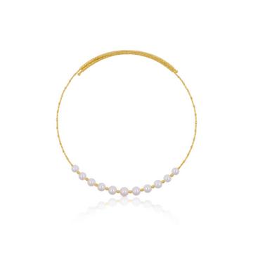 Collier Gelbgold 750 Akoya Perle 7-9mm