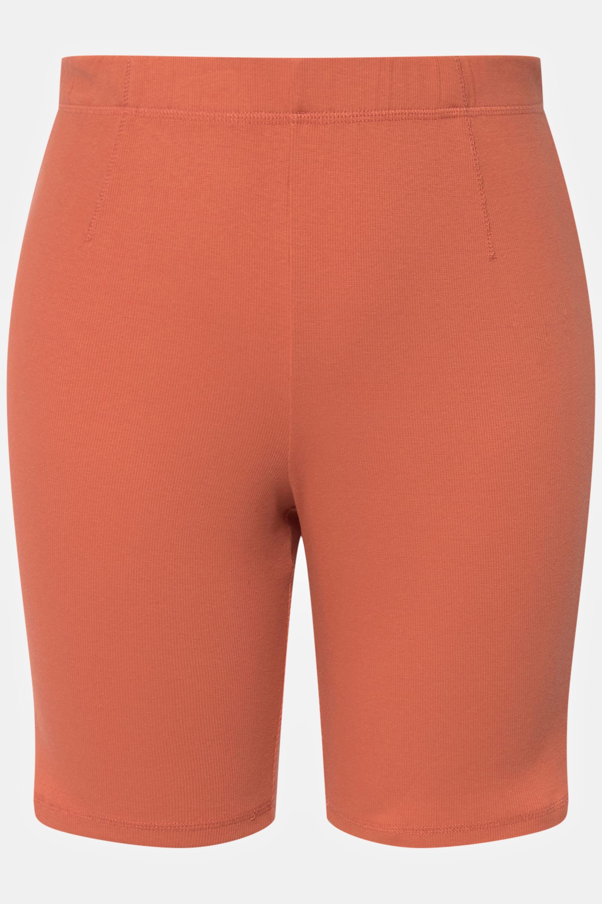 Ulla Popken  Yoga-Radler, Rippjersey, Slim, Biobaumwolle 