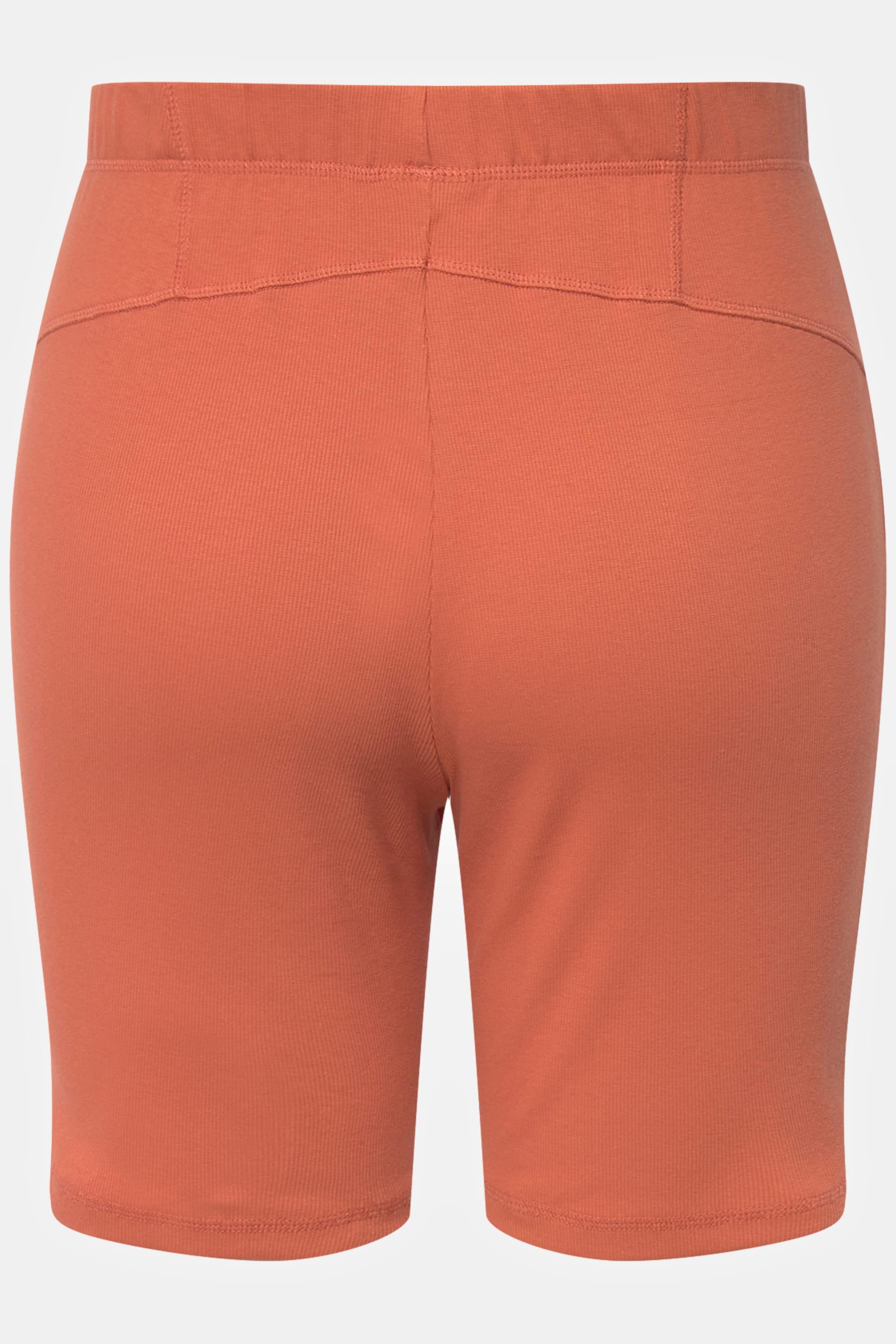 Ulla Popken  Yoga-Radler, Rippjersey, Slim, Biobaumwolle 