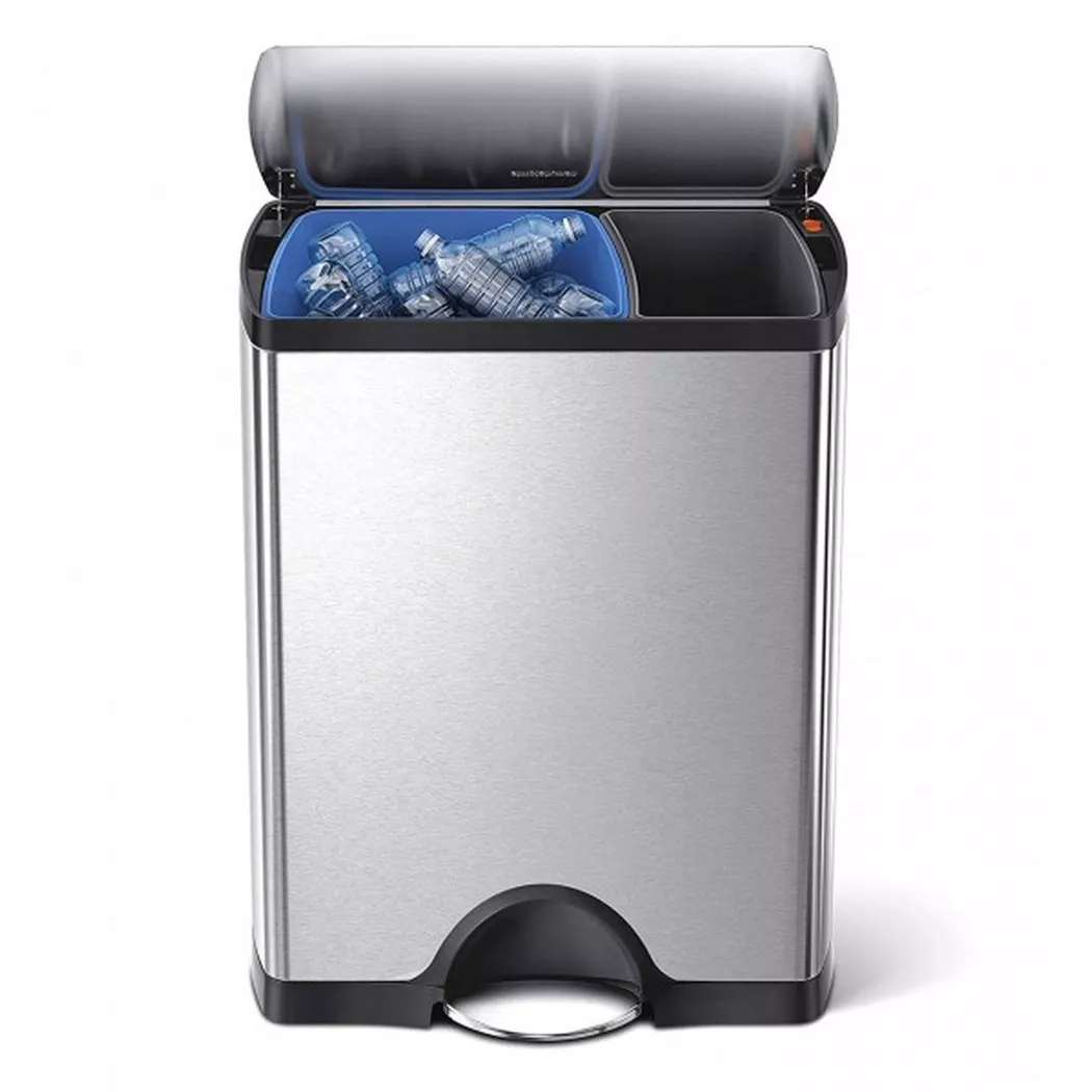 simplehuman Mülltrennsystem "rechteckiger Recycler 46L"