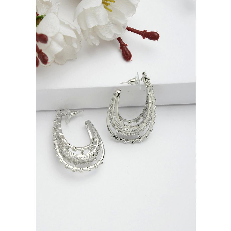 AVANT-GARDE PARIS  Collection Diva Cercles superposés en zirconium cubique 