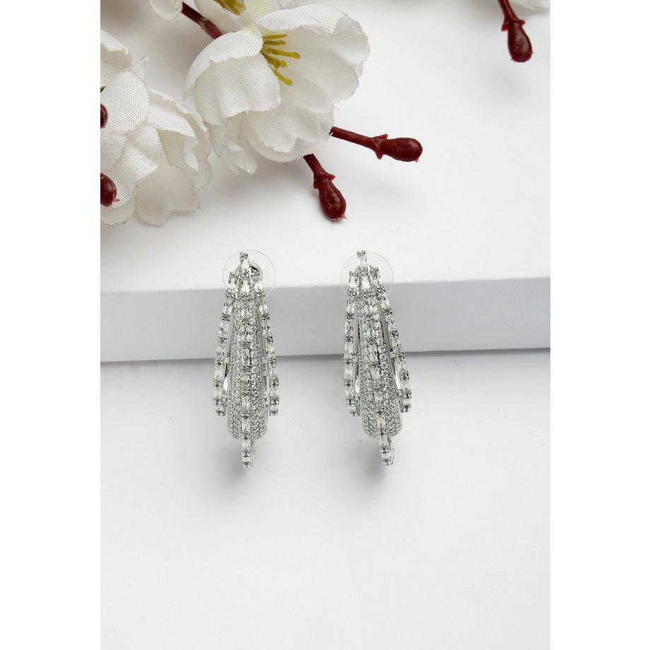 AVANT-GARDE PARIS  Collection Diva Cercles superposés en zirconium cubique 