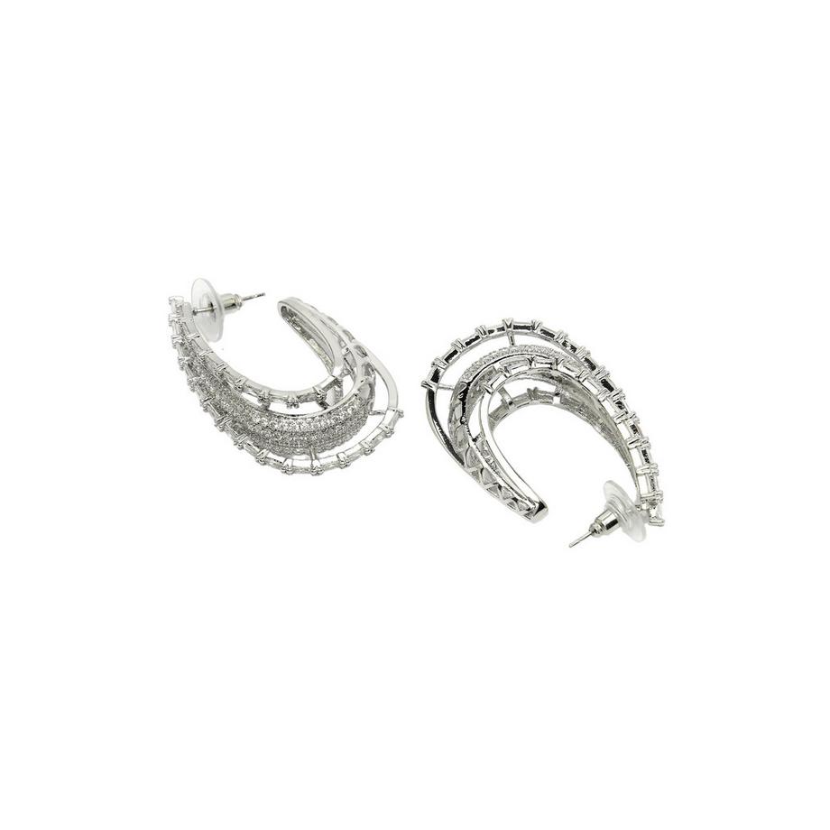 AVANT-GARDE PARIS  Collection Diva Cercles superposés en zirconium cubique 