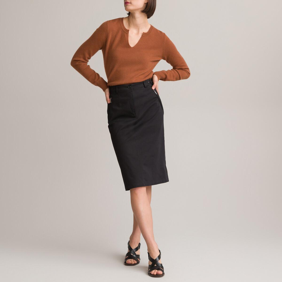 Image of Rock Aus Stretch-satin Damen Schwarz 38