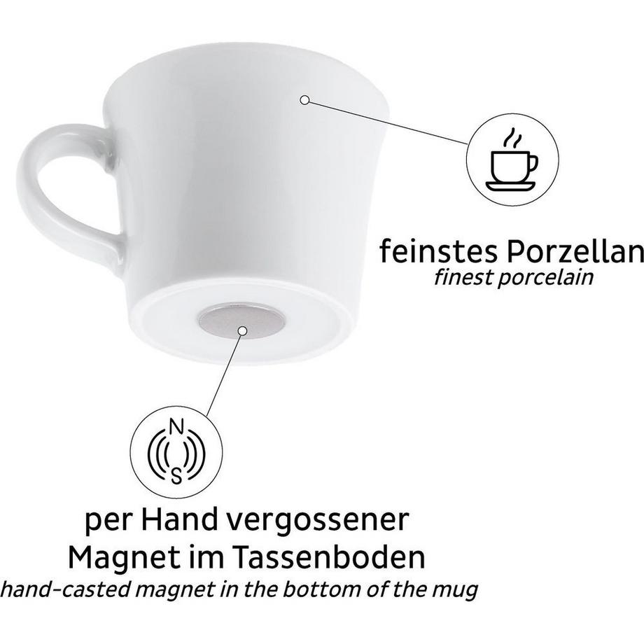 Silwy Porzellan Magnet-Espressotassen  