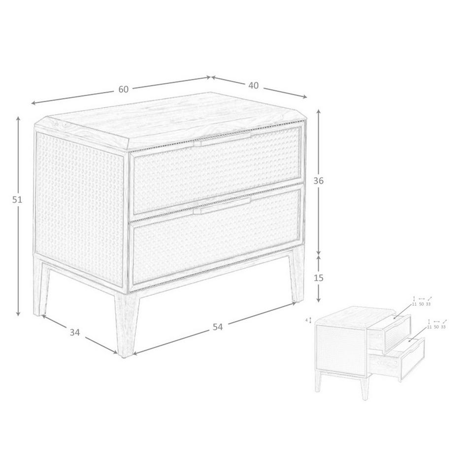 ANGEL CERDA Nachttisch aus dunkelgrünem PVC und Walnussholz  