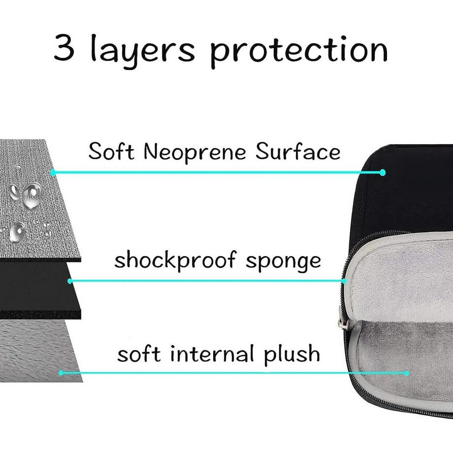 Only-bags.store Neopren Laptop-Hülle mit Zubehörtasche  