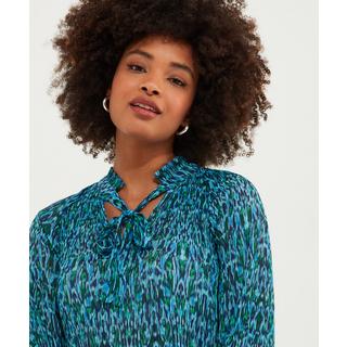 Joe Browns  Bluse mit Bindehals und Tiermuster 