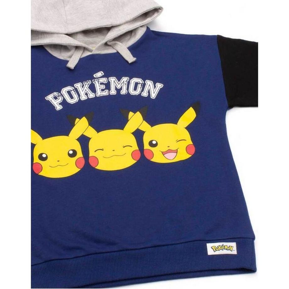 Pokémon  Felpa Con Cappuccio Pikachu Viso 