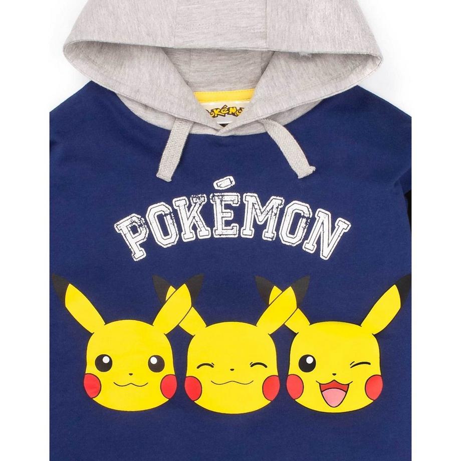 Pokémon  Felpa Con Cappuccio Pikachu Viso 