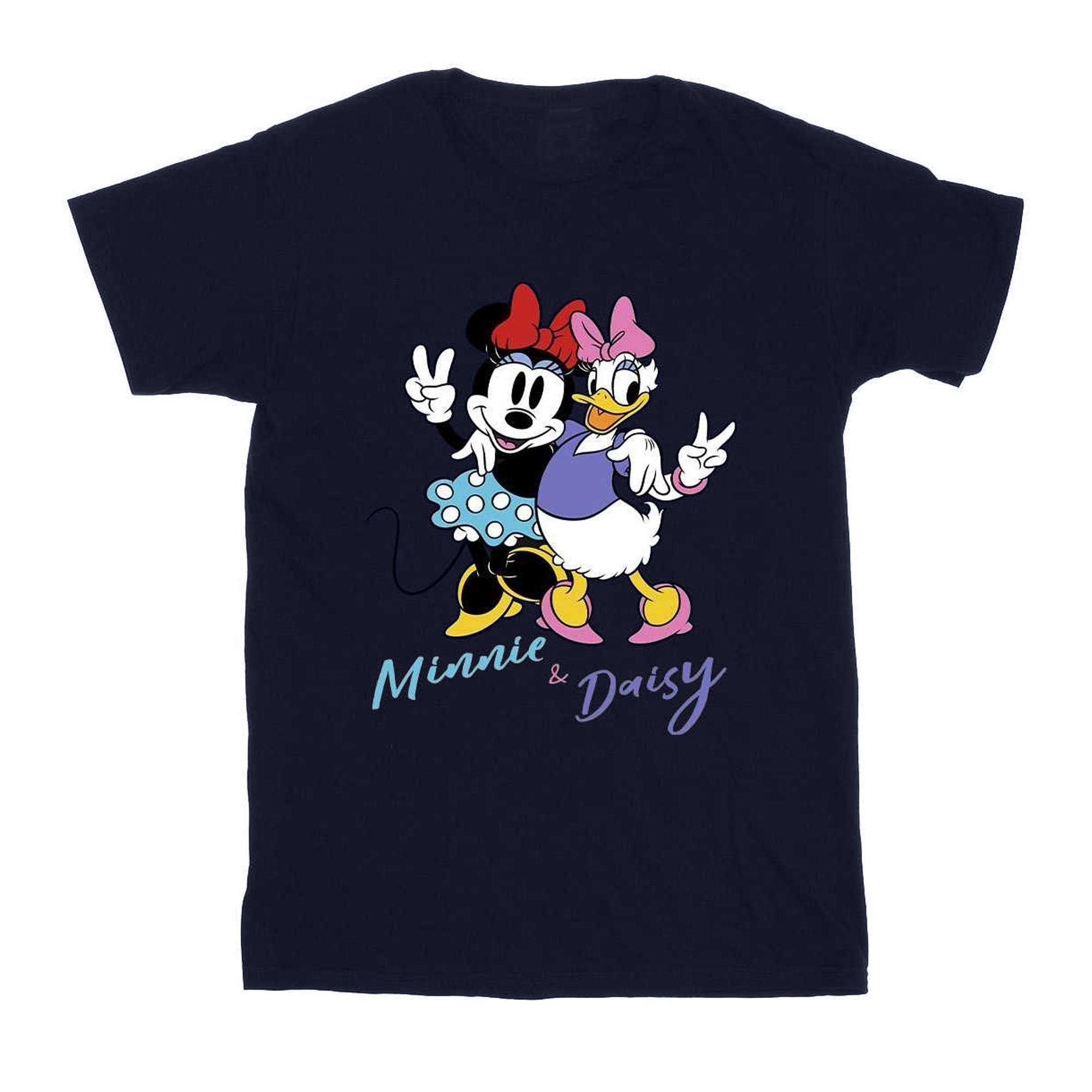 Image of Minnie Mouse And Daisy Tshirt Mädchen Marine 140/146