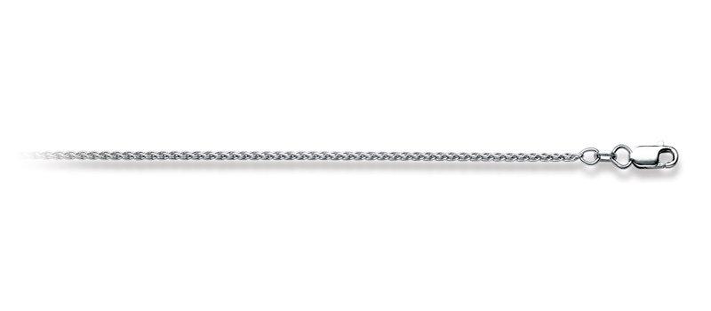 Image of Collier Zopf Weissgold 750, 1.6mm, 40cm Unisex Silber 40cm