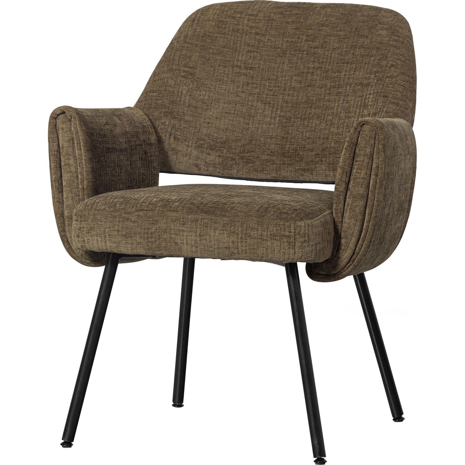 Image of Armlehnstuhl Silk Chenille warmgrün Armlehnstuhl Silk Chenille warmgrün