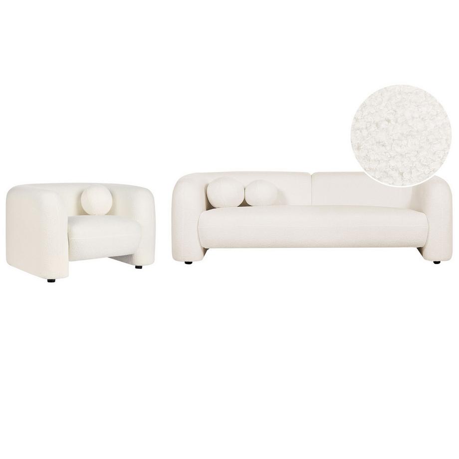 Salon pour 4 personnes en Bouclé Minimaliste LEIREN