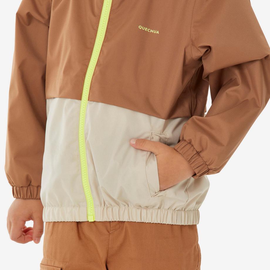 QUECHUA  Veste imperméable de randonnée 2-6 ans enfant, MH500 kid marron 