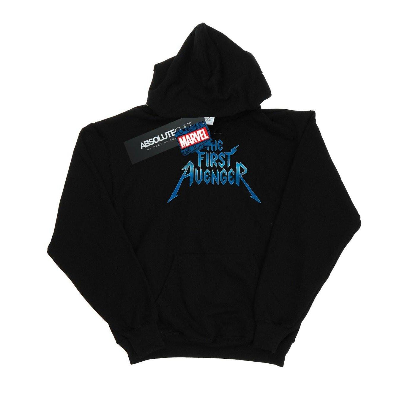 Image of The First Avenger Metal Logo Kapuzenpullover Mädchen Schwarz 140/146