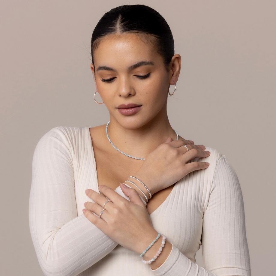 Balibay  Bague Juna  avec pierre de lune facettée 