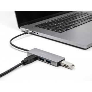 DeLock  4 Port USB 5 Gbps Hub mit USB Type-C Anschluss – USB Typ-A Buchsen seitlich 