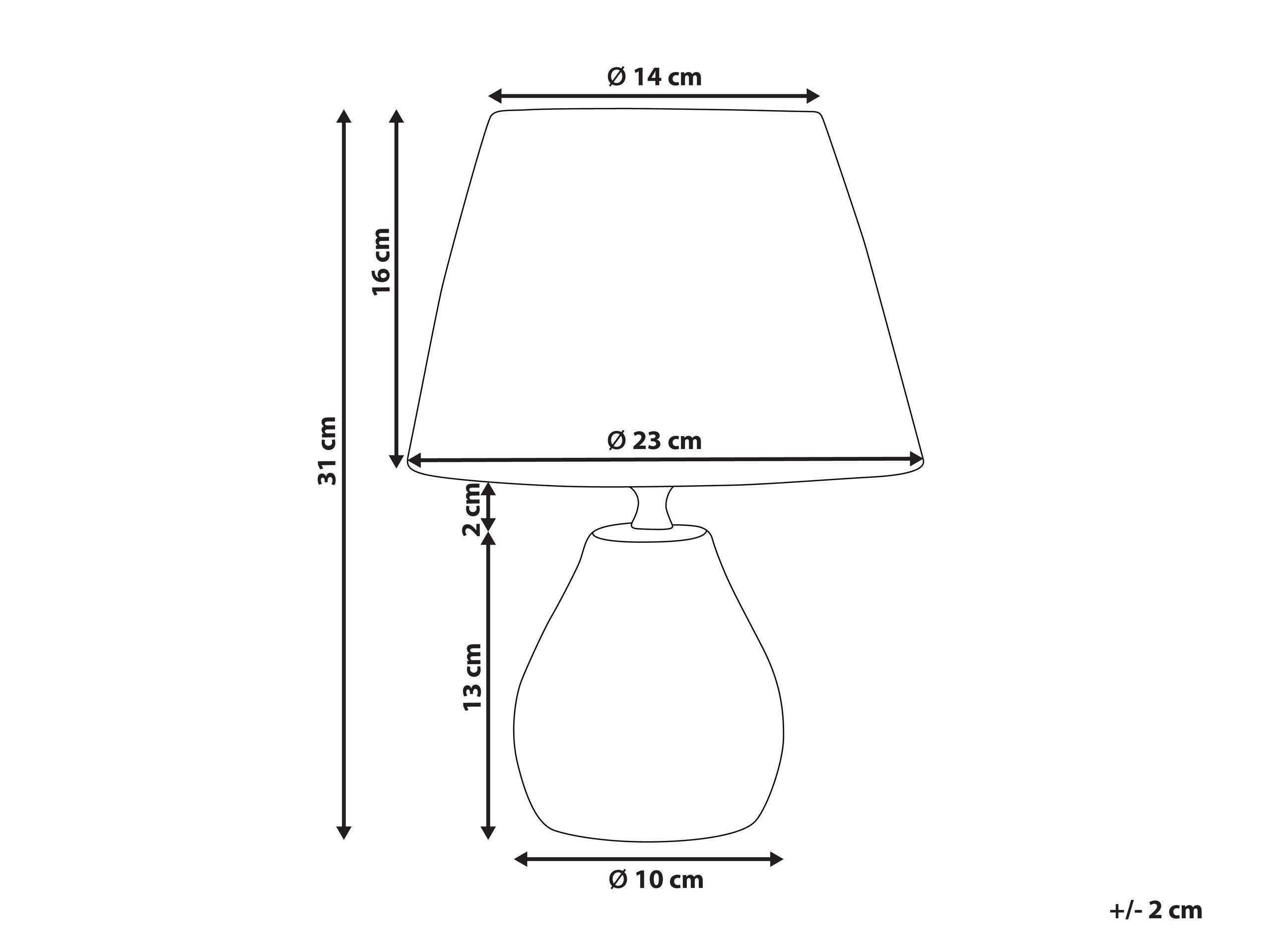 Beliani Lampada da tavolo en Ceramica Moderno ARWADITO  