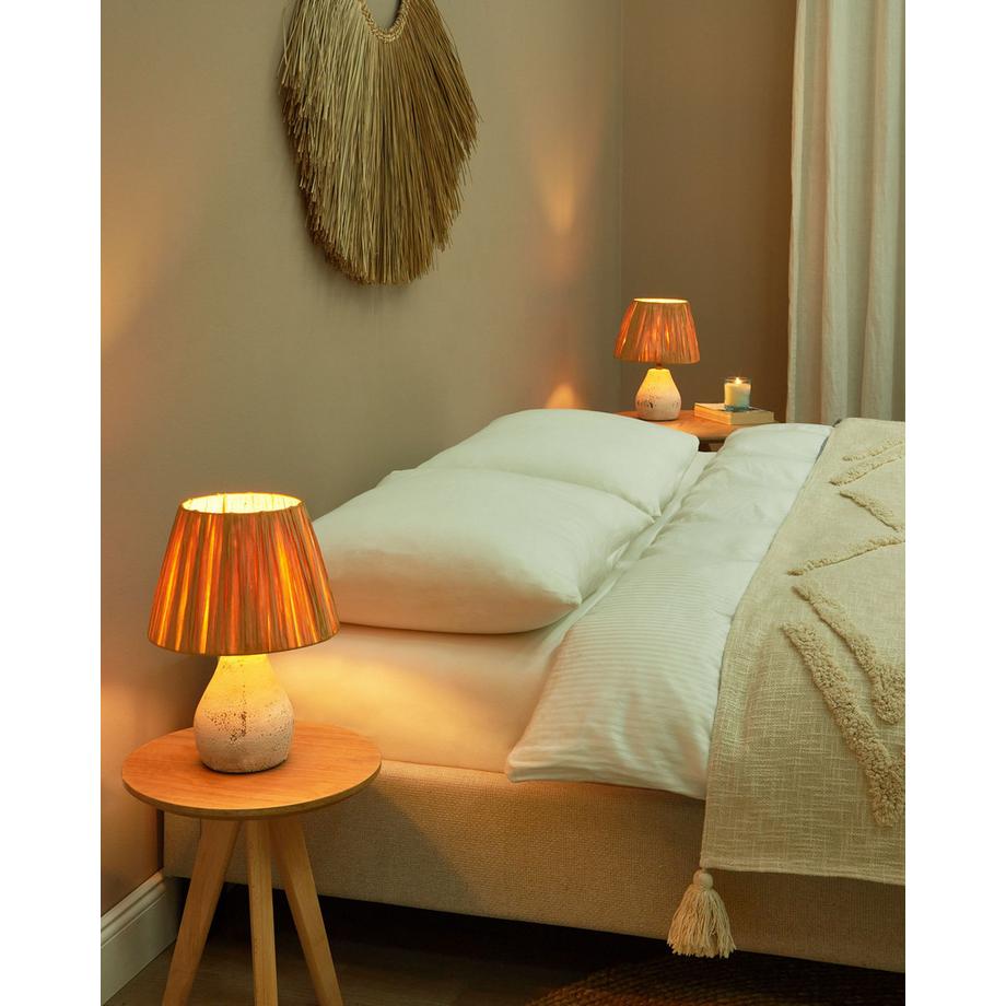 Beliani Lot de 2 lampes de bureau en Céramique  ARWADITO  