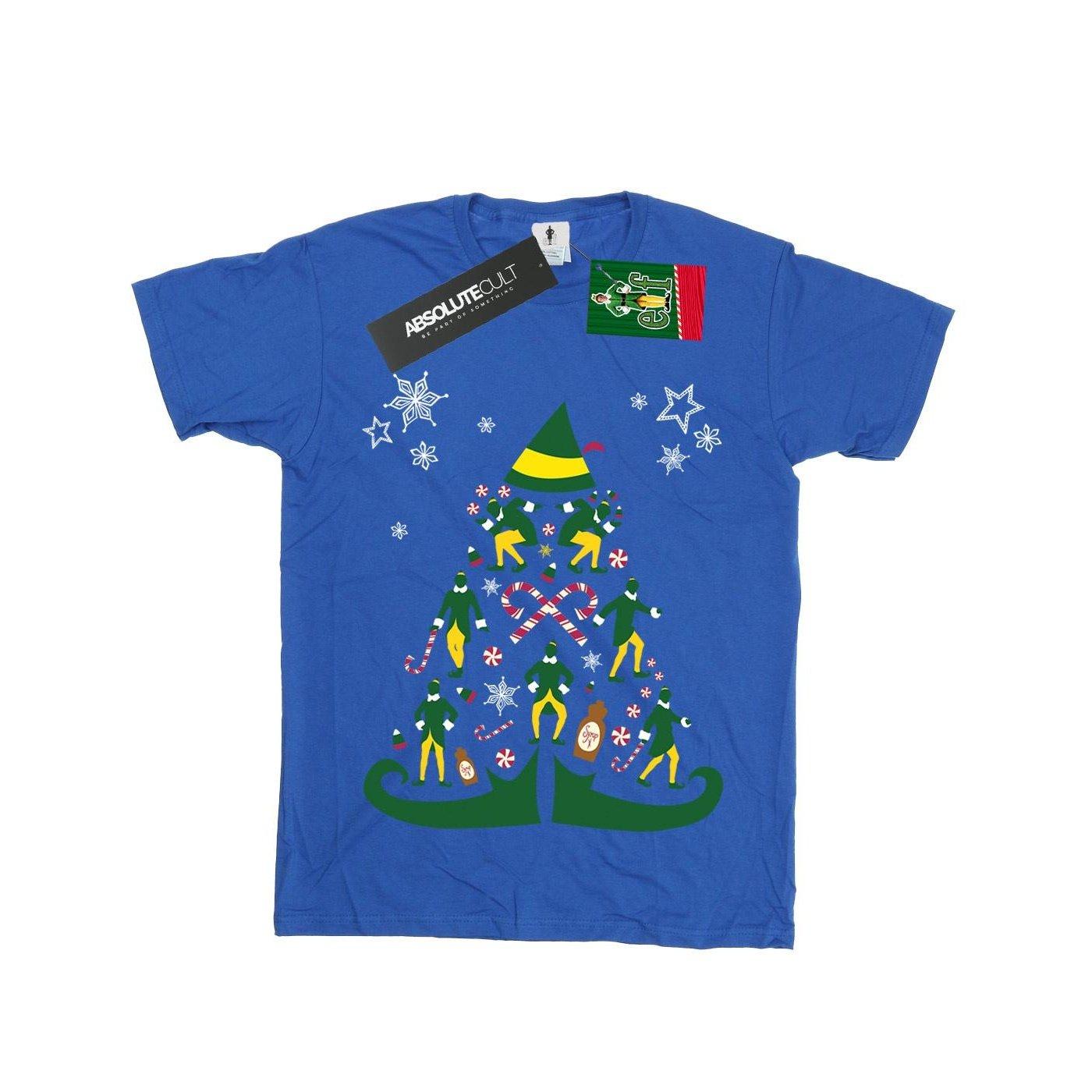 Image of Christmas Tree Tshirt Mädchen Königsblau 140/146