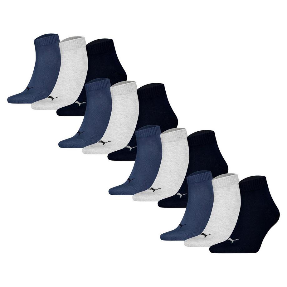 Calzini Unisex Confezione da 12 Stretch-Quarter Plain 12P