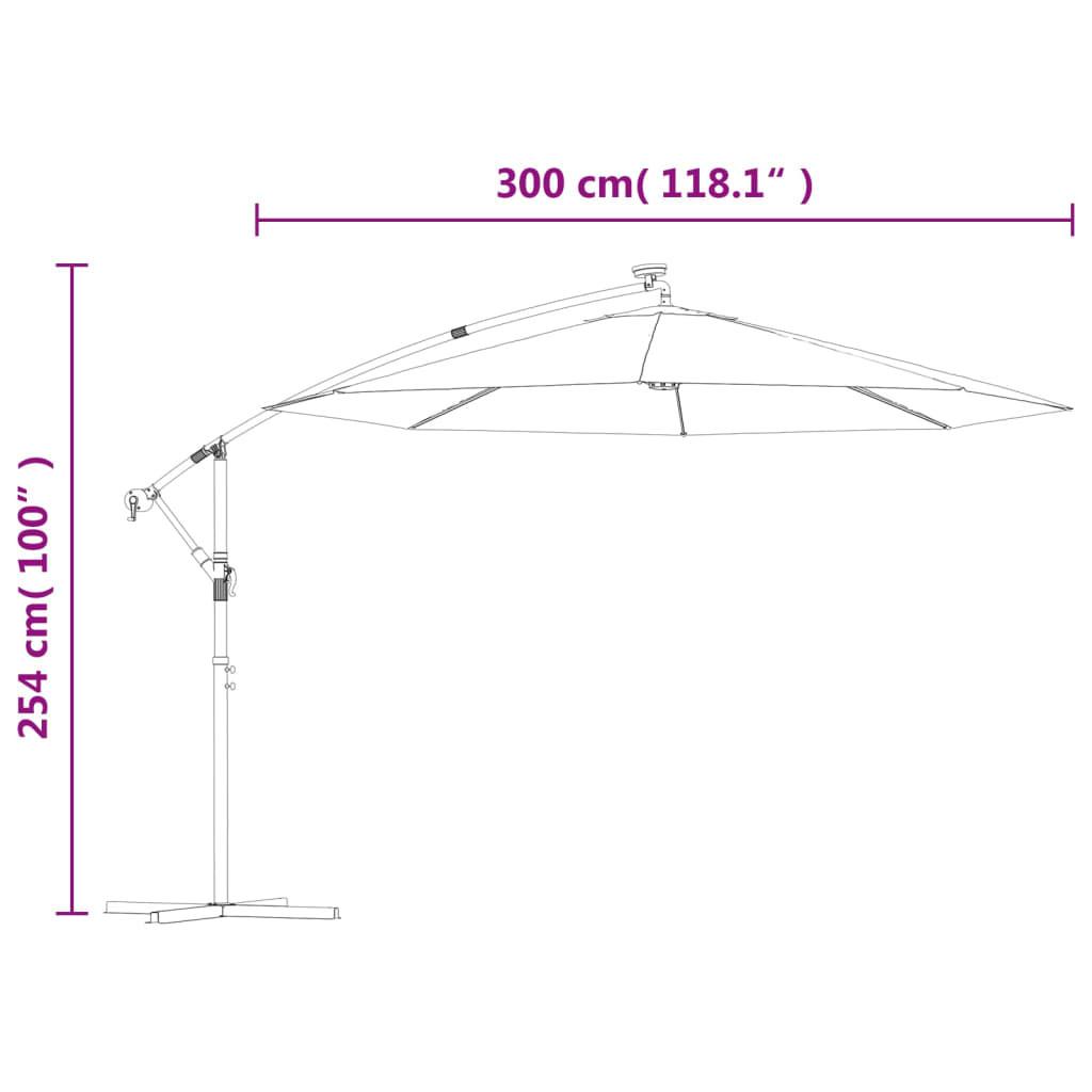 VidaXL Parasol d'extérieur en porte-à-faux  