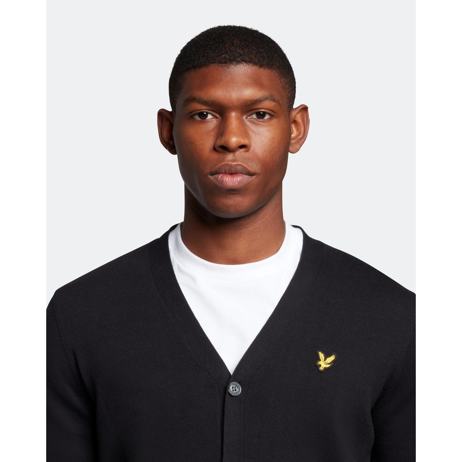 LYLE & SCOTT  Cardigan col V et écusson 