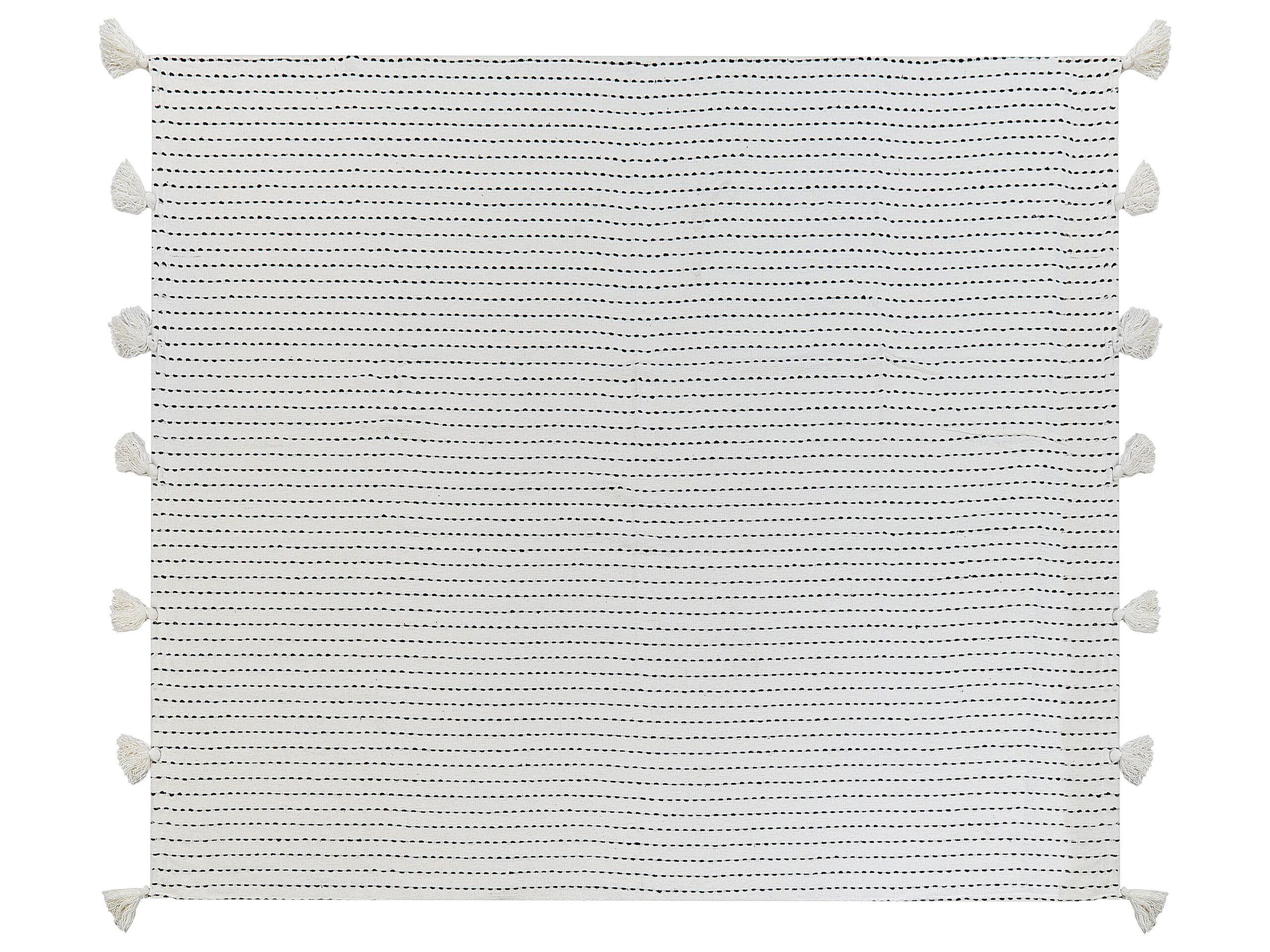 Beliani MODAR Copriletto in Cotone a Righe  