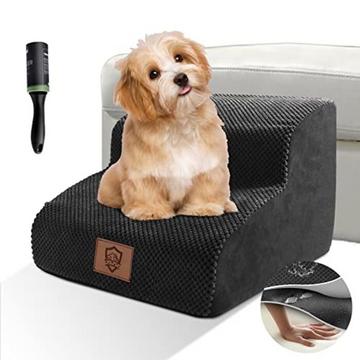 Hundetreppe für kleine Hunde-Wasserfeste Hundetreppe 2 Stufen, rutschfest abnehmbar waschbar hohe