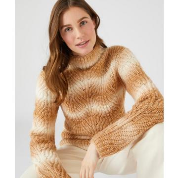 Pull bicolore maille perlée, dans un joli dégradé de couleurs.