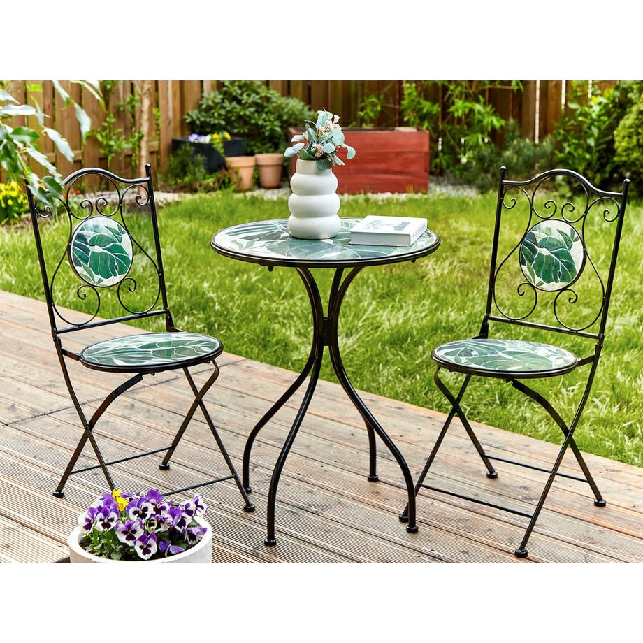 Beliani Outdoor Bistrotisch aus Eisen Retro COZZANA  