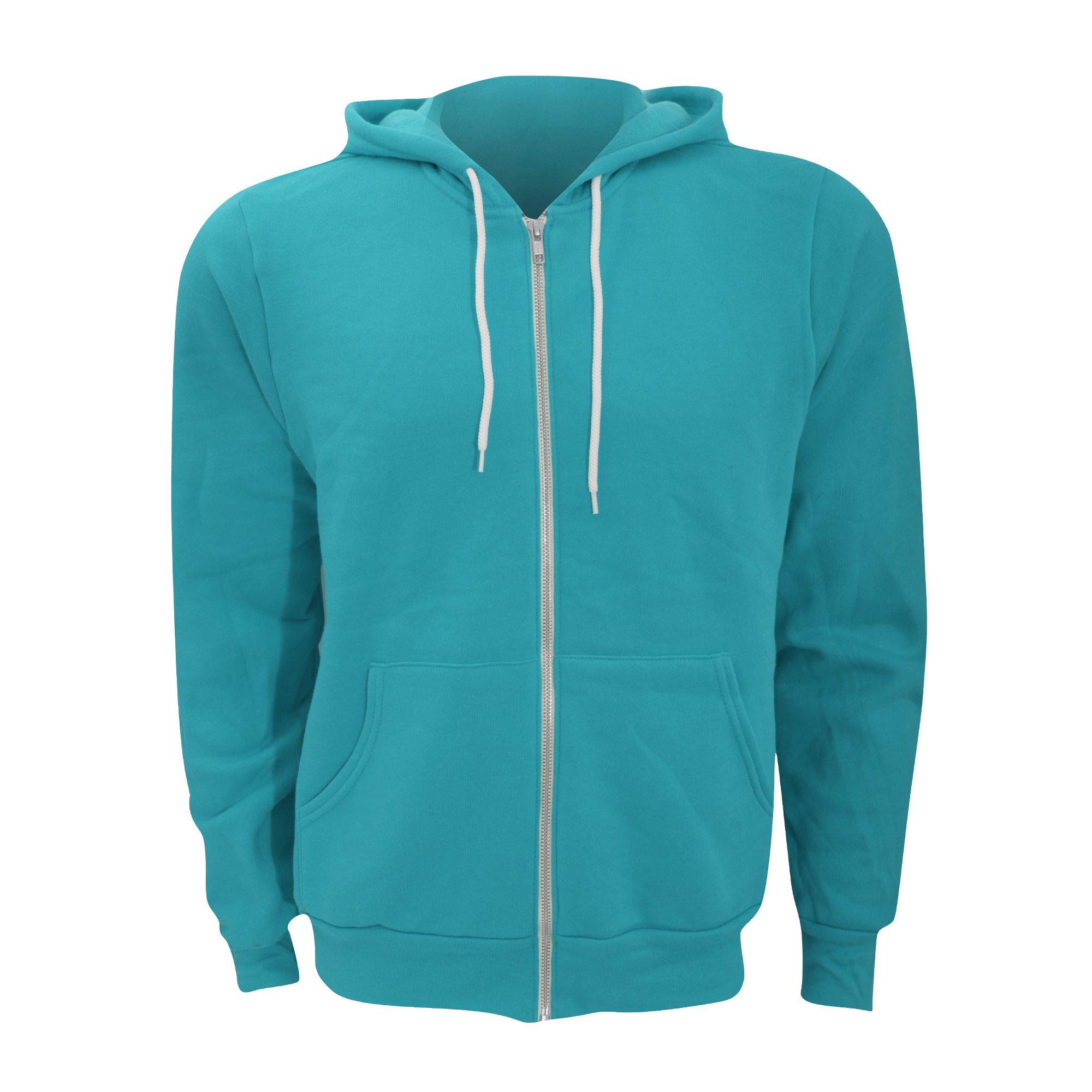 Image of Canvas Fleece Kapuzenjacke Damen Taubenblau M