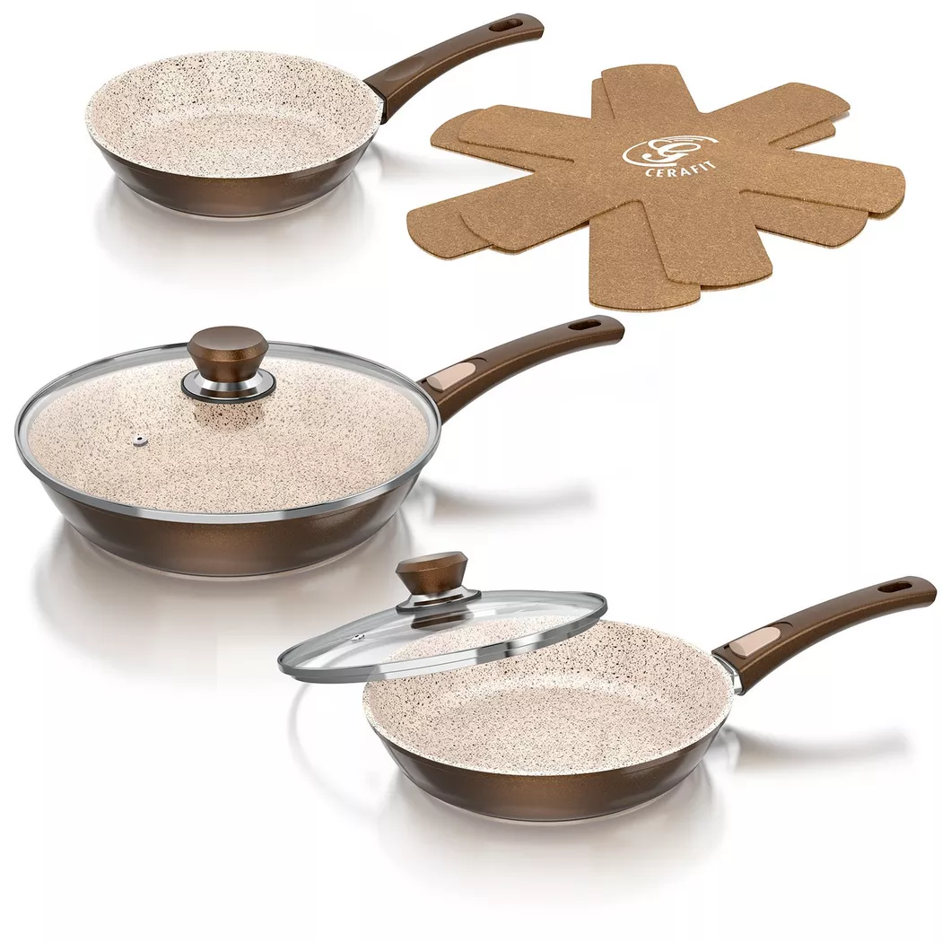 Genius Cerafit Set de poêles en granit 7 pièces
