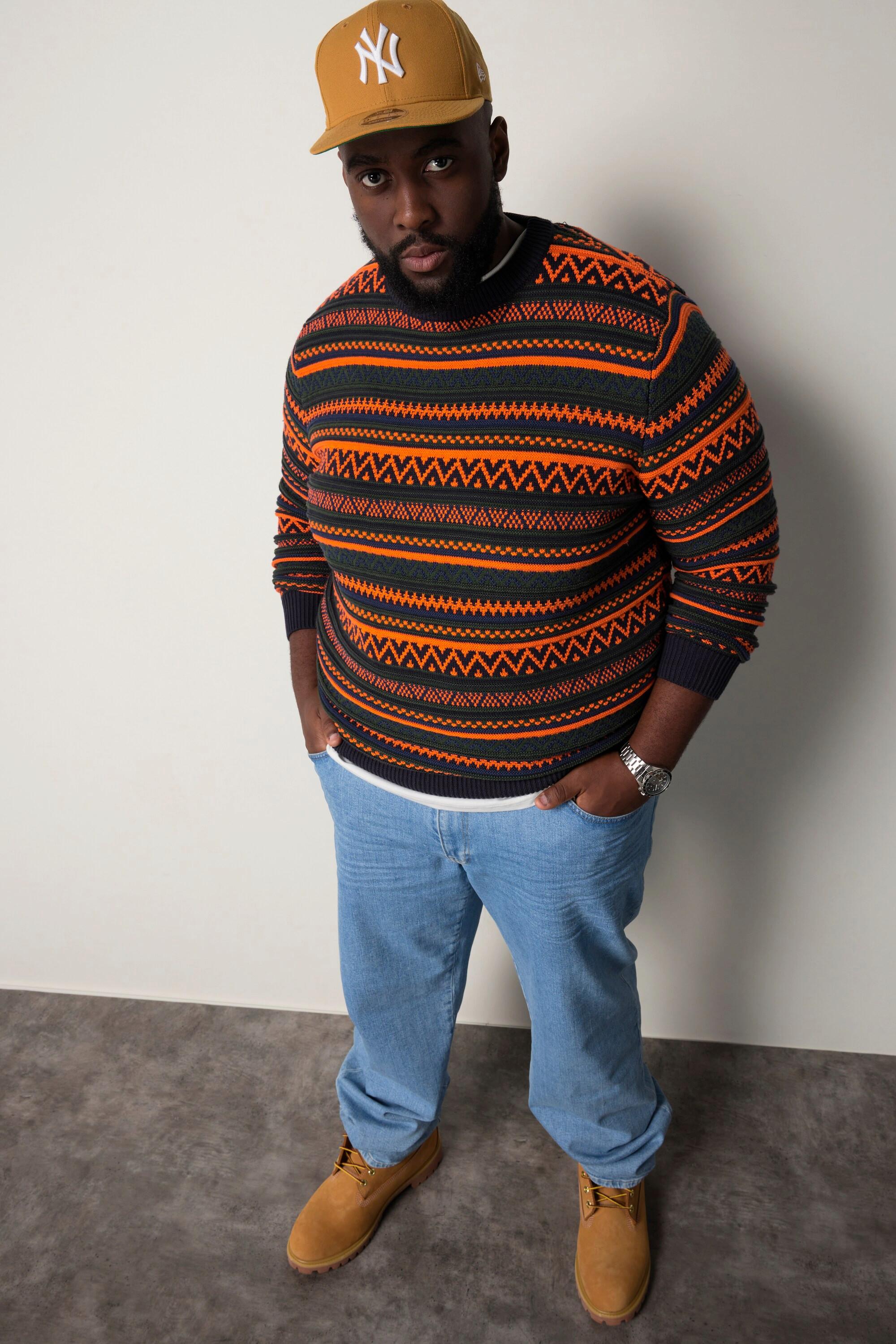 Sthuge Pullover Strick-Muster Rundhals  