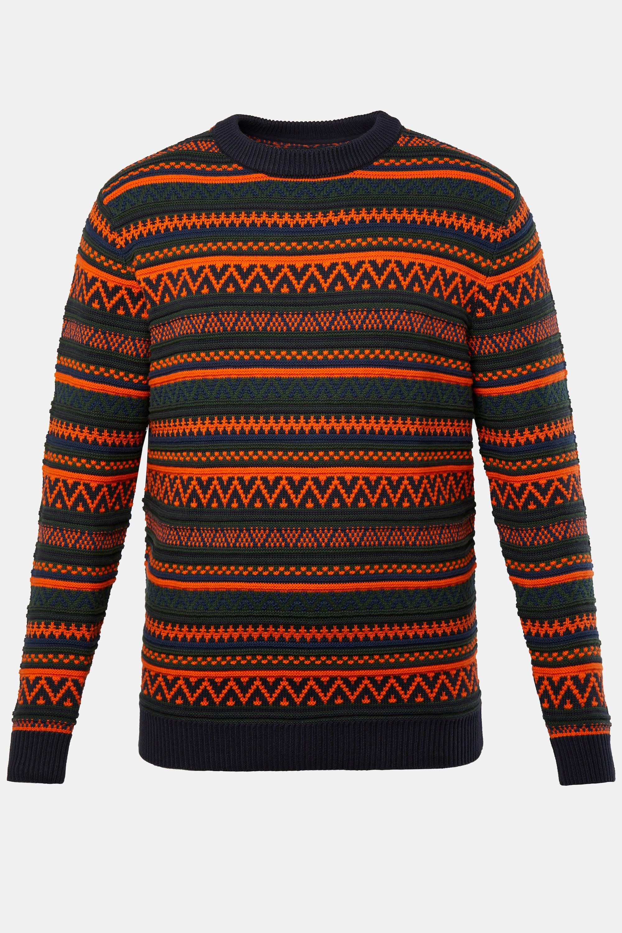 Sthuge Pullover Strick-Muster Rundhals  