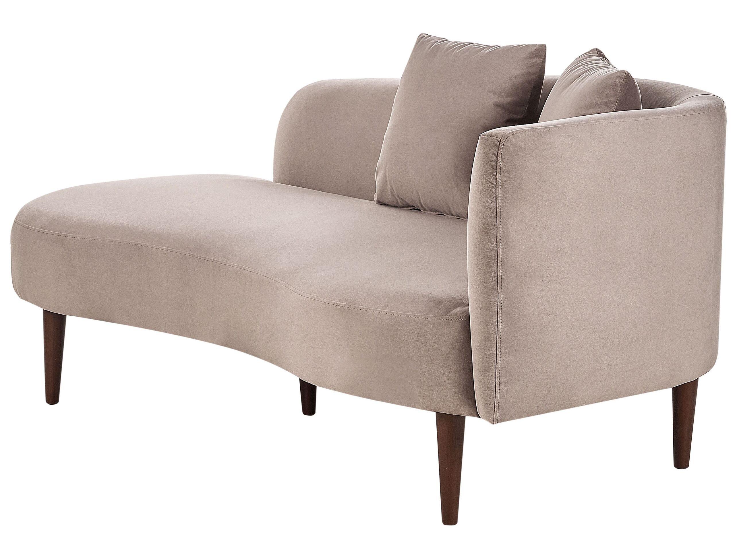 Beliani Chaiselongue aus Samtstoff Glamourös CHAUMONT  