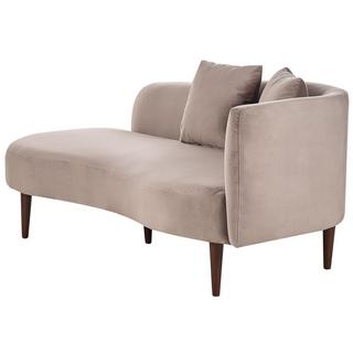 Beliani Chaiselongue aus Samtstoff Glamourös CHAUMONT  