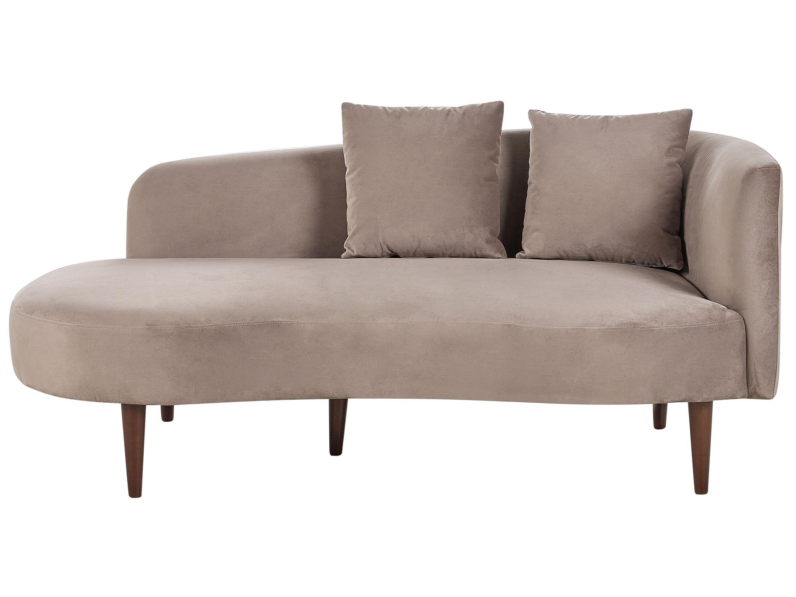 Beliani Chaiselongue aus Samtstoff Glamourös CHAUMONT  