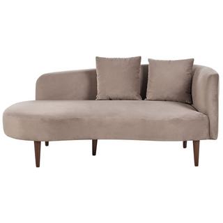 Beliani Chaiselongue aus Samtstoff Glamourös CHAUMONT  