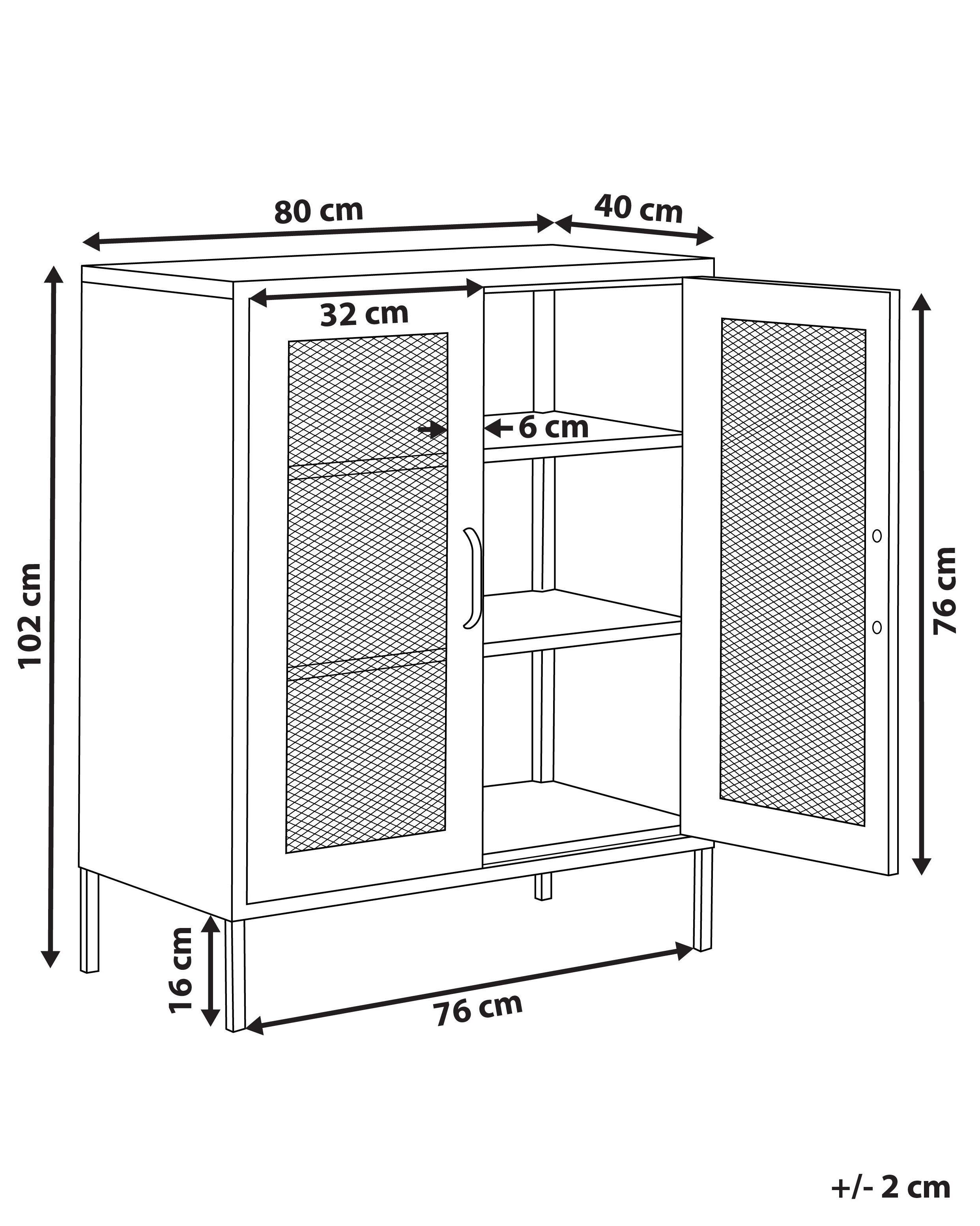 Beliani Sideboard mit 2 Türen aus Stahl Modern WAKATIPU  