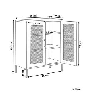 Beliani Credenza a 2 ante en Acciaio Moderno WAKATIPU  