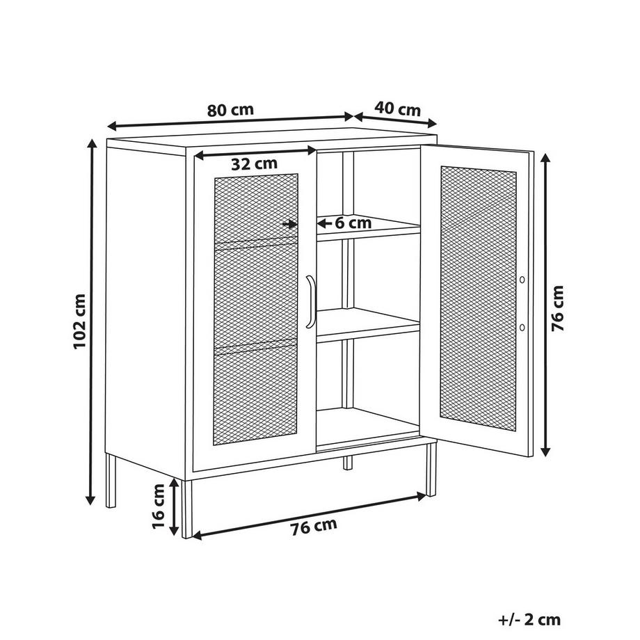 Beliani Armoire en Acier Moderne WAKATIPU  