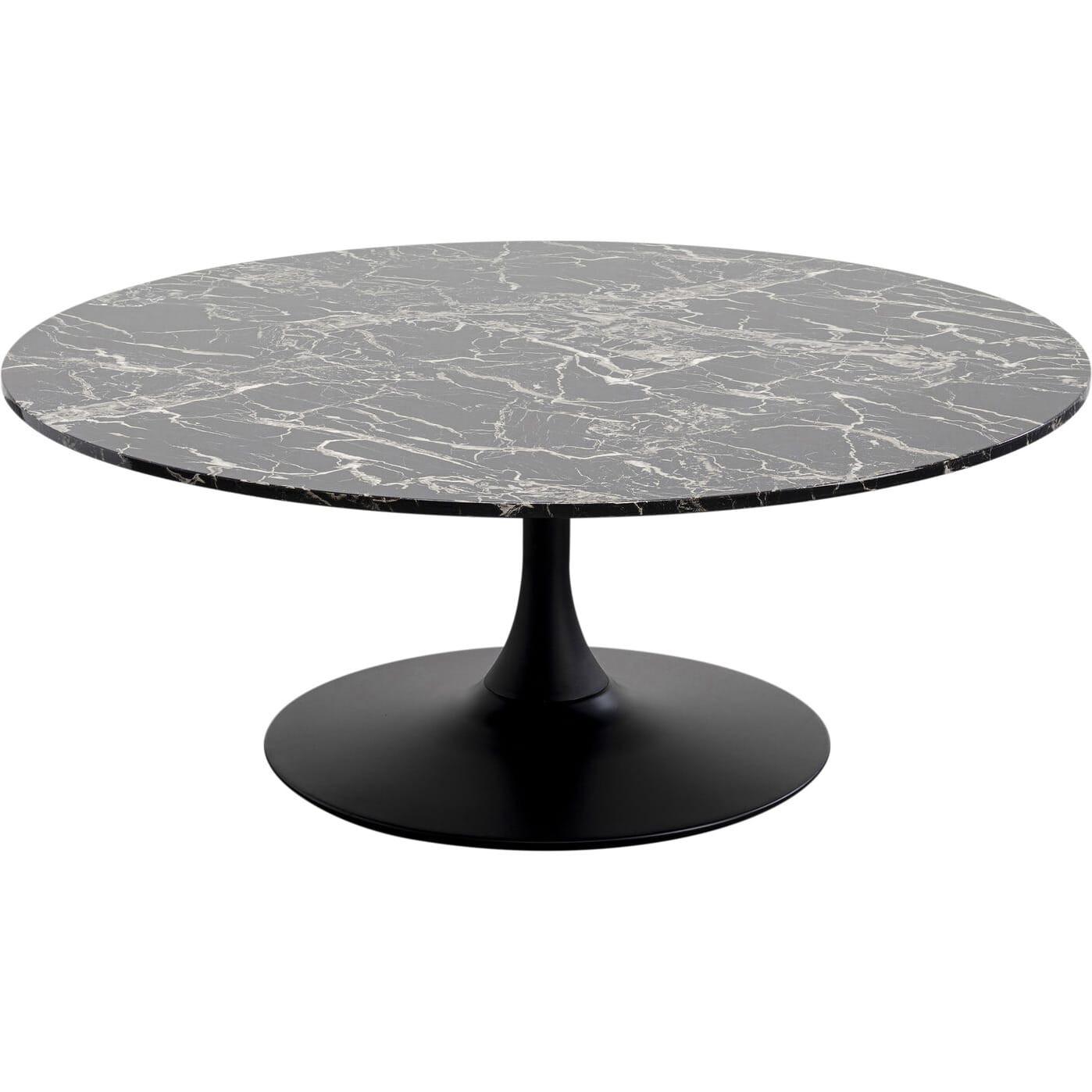 KARE Design Table basse marbre Schickeria noir ronde 110  