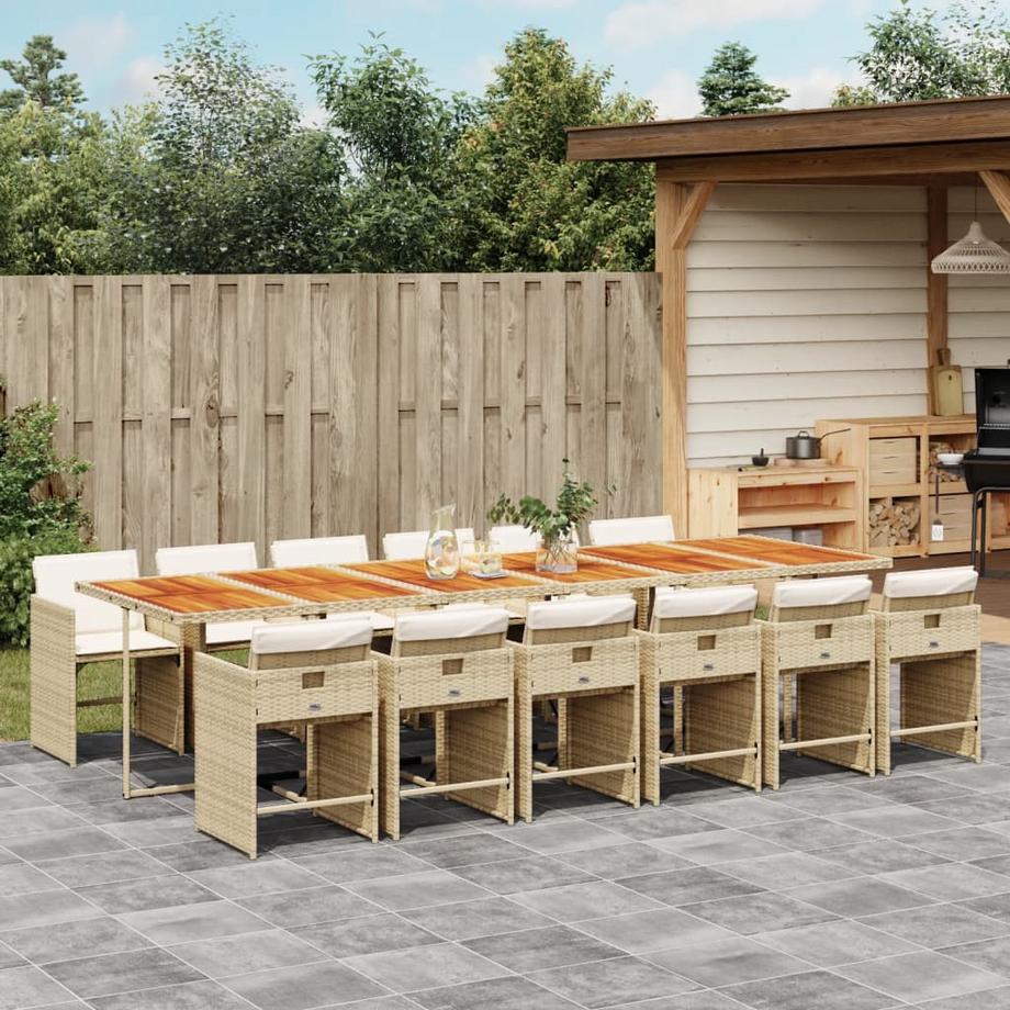 VidaXL Ensemble de salle à manger de jardin rotin synthétique  